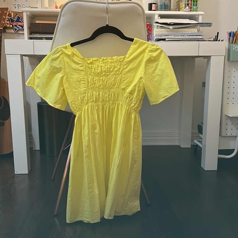 Zara kids size 11-12 yellow mini dress